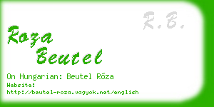 roza beutel business card